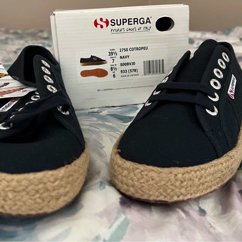 Superga Navy Espadrille Sneakers